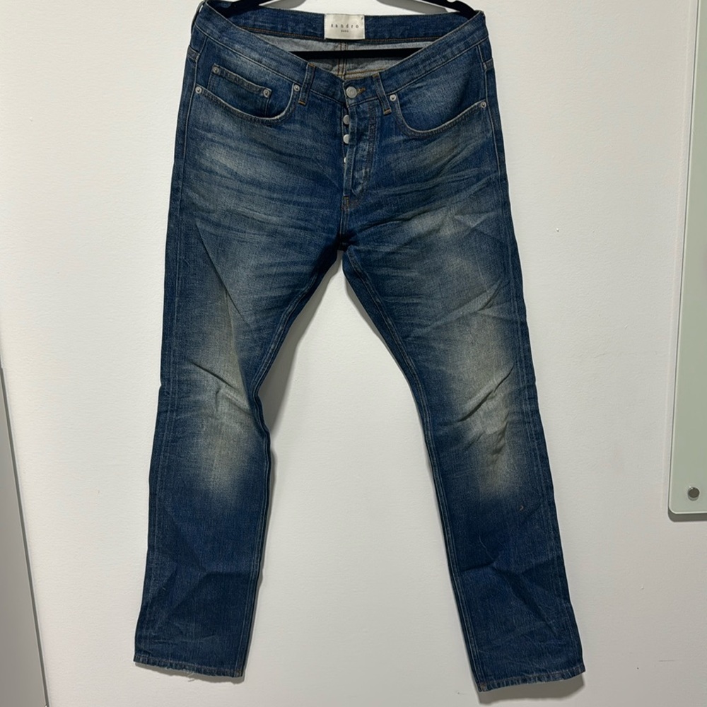 Sandro slim for men’s distressed denim